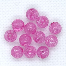 画像をギャラリービューアに読み込む, クラックアクリルビーズ 8mm 100粒 手芸 ハンドメイド ビーズ 作品作り アクセサリー