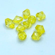 画像をギャラリービューアに読み込む, アクリルビーズ クリスタル 菱形 多面カット 8mm 100粒 アクセサリーパーツ ピアス イヤリング ネックレス リング