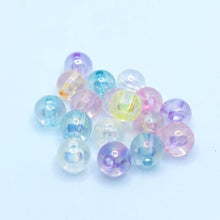 画像をギャラリービューアに読み込む, アクリルビーズ クリア パステル 8mm 100粒 ハンドメイド パーツ 素材 材料 イヤリング ブレス ピアス
