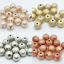 画像をギャラリービューアに読み込む, アクリル 丸型スペーサー ビーズ プレーン 8mm 100粒 鍍金 円形 キラキラ
