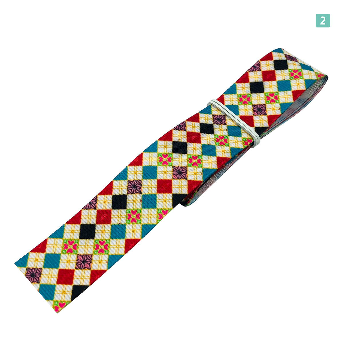 和柄 和風 デザインリボン 25mm×1m 6種類セットA ダイヤ柄 ひし型 蝶々