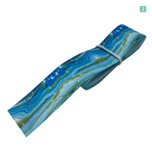 画像をギャラリービューアに読み込む, グログランリボン マーブル 寒色 25mm×1m 6種類セットA 大理石 リバーストーン 墨流し リゾート 春 夏 暖色 ラグジュアリー