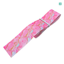 画像をギャラリービューアに読み込む, グログランリボン マーブル 暖色 25mm×1m 6種類セットB 大理石 リバーストーン 墨流し リゾート 春 夏 寒色 ラグジュアリー