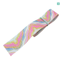 画像をギャラリービューアに読み込む, グログランリボン マーブル 暖色 25mm×1m 6種類セットB 大理石 リバーストーン 墨流し リゾート 春 夏 寒色 ラグジュアリー