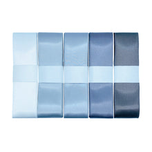 画像をギャラリービューアに読み込む, サテンリボン 無地 25mm×1m ギフト 作品 手芸 材料 ハンドメド資材 無地 アクセサリー 包装 ラッピング (5種類セットH)