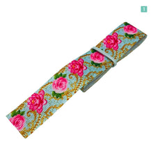 画像をギャラリービューアに読み込む, グログランリボン ゴシック フラワー 25mm×1m 5種類セットB レトロ クラシック 花 作品 ハンドメイド