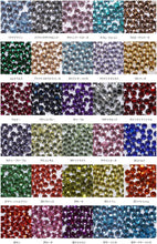 画像をギャラリービューアに読み込む, アクリルストーン ラインストーン ラウンドフラット 2mm 3mm 4mm 3サイズセット 計1000粒入り