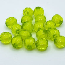 画像をギャラリービューアに読み込む, アクリルビーズ クリア パンプキン かぼちゃ 8mm 100個 アクセサリー ハンドメイド パーツ 素材 材料 イヤリング ブレス ピアス