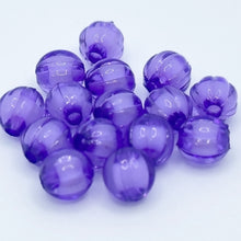 画像をギャラリービューアに読み込む, アクリルビーズ クリア パンプキン かぼちゃ 8mm 100個 アクセサリー ハンドメイド パーツ 素材 材料 イヤリング ブレス ピアス