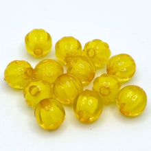 画像をギャラリービューアに読み込む, アクリルビーズ クリア パンプキン かぼちゃ 8mm 100個 アクセサリー ハンドメイド パーツ 素材 材料 イヤリング ブレス ピアス