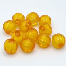 画像をギャラリービューアに読み込む, アクリルビーズ クリア パンプキン かぼちゃ 8mm 100個 アクセサリー ハンドメイド パーツ 素材 材料 イヤリング ブレス ピアス