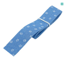 画像をギャラリービューアに読み込む, デニム調 花柄 スタープリントリボン 25mm×1m 5種類セットB デニムリボン 星 ハート 花 両折デニムリボンテープ