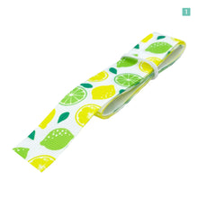 画像をギャラリービューアに読み込む, プリントリボン フルーツ レモン 25mm×1m 7種類セット かわいい 柄物 プリント 手芸 DIY ハンドメイド
