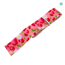 画像をギャラリービューアに読み込む, リボン ストロベリー スイーツ 25mm×1m 5種類セットB ヘアアクセサリー 苺 手芸 資材 テープ