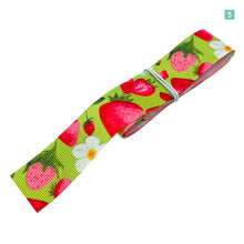 画像をギャラリービューアに読み込む, リボン ストロベリー スイーツ 25mm×1m 5種類セットC ヘアアクセサリー 苺 手芸 資材 テープ