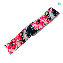 画像をギャラリービューアに読み込む, グログランリボン 和風花柄 25mm×1m 5種類セットB 和服 ハンドメイド 作品 プレゼント 着物