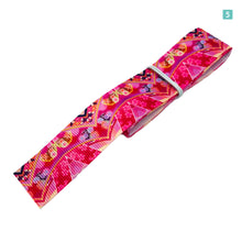 画像をギャラリービューアに読み込む, 和柄 和風 デザインリボン 25mm ×1m 5種類セット A ピンク系 花柄 桜 フラワー 扇子