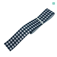 画像をギャラリービューアに読み込む, グログランリボン クラシック チェック モノトーン 25mm×1m 5種類セットB