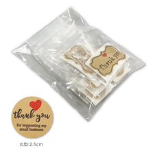 画像をギャラリービューアに読み込む, Thank you シール ギフトシール クラフト 丸型 2.5cm 24種×各10枚セット