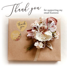画像をギャラリービューアに読み込む, Thank you シール ギフトシール クラフト 丸型 2.5cm 24種×各10枚セット