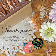 画像をギャラリービューアに読み込む, Thank you シール ありがとうシール ギフトシール 花柄 丸型 2.5cm 24種×各10枚セット