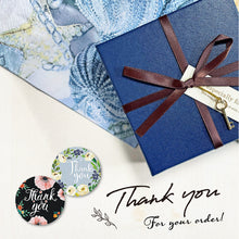 画像をギャラリービューアに読み込む, Thank you シール ありがとうシール ギフトシール 花柄 丸型 2.5cm 24種×各10枚セット