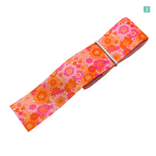 画像をギャラリービューアに読み込む, グログランリボン 花柄 38mm×1m 5種類セットB デイジー フラワー 作品 ギフト 可愛い