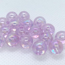 画像をギャラリービューアに読み込む, アクリルビーズ 球体 シンフォニー 8mm 100個 オーロラ加工 メタリック 光沢 ハンドメイド 資材 カラフル