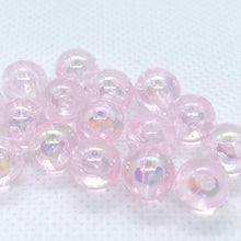 画像をギャラリービューアに読み込む, アクリルビーズ 球体 シンフォニー 8mm 100個 オーロラ加工 メタリック 光沢 ハンドメイド 資材 カラフル