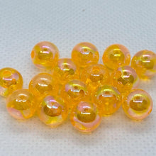 画像をギャラリービューアに読み込む, アクリルビーズ 球体 シンフォニー 8mm 100個 オーロラ加工 メタリック 光沢 ハンドメイド 資材 カラフル