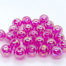画像をギャラリービューアに読み込む, アクリルビーズ 球体 シンフォニー 8mm 100個 オーロラ加工 メタリック 光沢 ハンドメイド 資材 カラフル