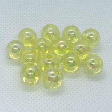 画像をギャラリービューアに読み込む, アクリルビーズ 球体 シンフォニー 8mm 100個 オーロラ加工 メタリック 光沢 ハンドメイド 資材 カラフル