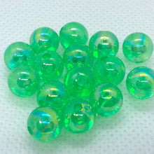 画像をギャラリービューアに読み込む, アクリルビーズ 球体 シンフォニー 8mm 100個 オーロラ加工 メタリック 光沢 ハンドメイド 資材 カラフル