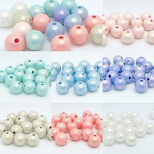 画像をギャラリービューアに読み込む, アクリルビーズ くすみ パステル 8mm 100個 ミルキーカラー アクセサリー ハンドメイド パーツ 素材 材料 イヤリング ブレス ピアス