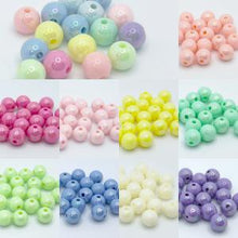 画像をギャラリービューアに読み込む, アクリルビーズ パステル オーロラ 8mm 100個 アクセサリー ハンドメイド パーツ 素材 材料 イヤリング ブレス ピアス