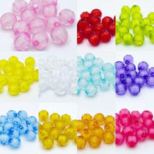 画像をギャラリービューアに読み込む, アクリルビーズ クリア パンプキン かぼちゃ 8mm 100個 アクセサリー ハンドメイド パーツ 素材 材料 イヤリング ブレス ピアス