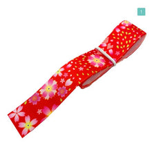 画像をギャラリービューアに読み込む, デザイン グログランリボン 和風 桜柄 25mm ×1m 6種類セット ハンドメイド アクセサリーパーツ 着物 和柄