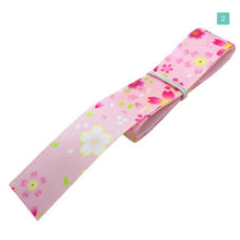画像をギャラリービューアに読み込む, デザイン グログランリボン 和風 桜柄 25mm ×1m 6種類セット ハンドメイド アクセサリーパーツ 着物 和柄