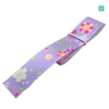 画像をギャラリービューアに読み込む, デザイン グログランリボン 和風 桜柄 25mm ×1m 6種類セット ハンドメイド アクセサリーパーツ 着物 和柄