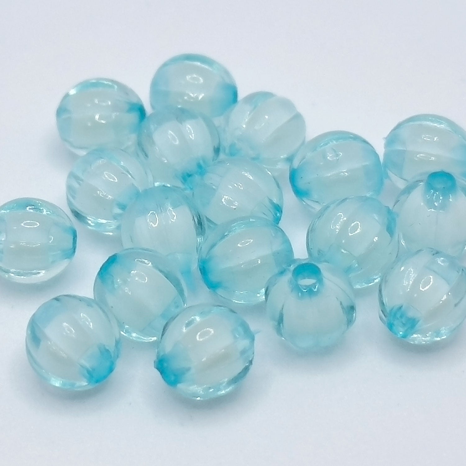 アクリルビーズ クリア パンプキン かぼちゃ 8mm 100個 アクセサリー 