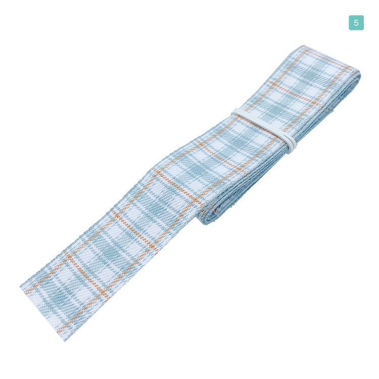 チェック柄 リボン 25mm×1m 7種類セットC 材料 素材 資材 ハンドメイド