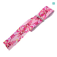 画像をギャラリービューアに読み込む, 和柄 和風 デザインリボン 25mm ×1m 5種類セット A ピンク系 花柄 桜 フラワー 扇子
