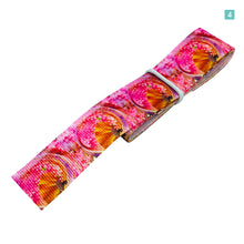 画像をギャラリービューアに読み込む, 和柄 和風 デザインリボン 25mm ×1m 5種類セット A ピンク系 花柄 桜 フラワー 扇子
